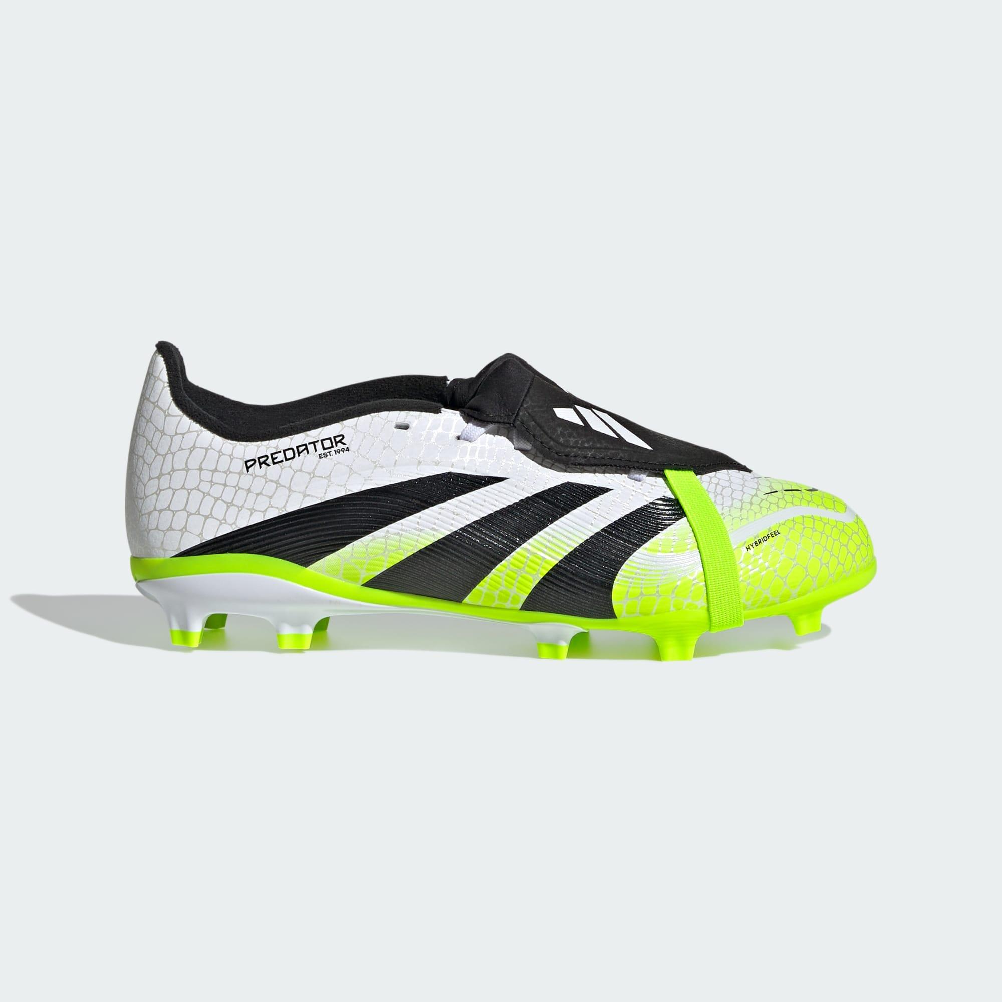 Adidas - Chaussure Predator League Languette Rabattable Terrain Souple / Multi-surfaces - Chaussures De Football - Blanc|jaune|noir - 36 - Decathlon