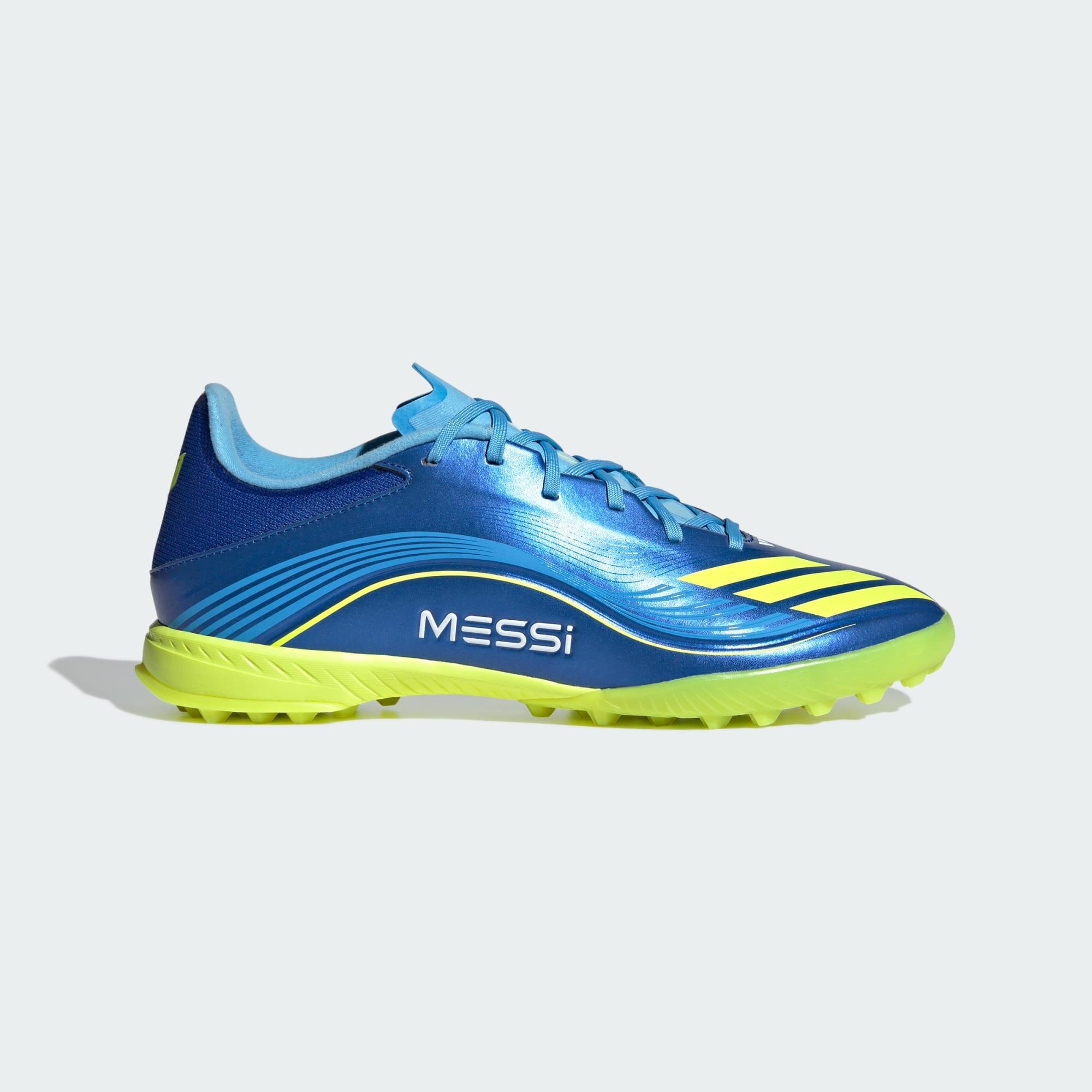 Adidas - Chaussure F50 Messi League Turf - Chaussures De Football - Bleu|jaune - 46 2/3 - Decathlon
