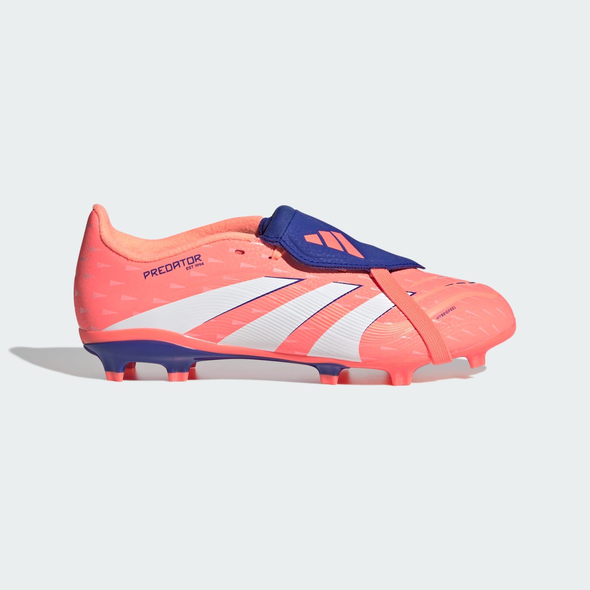 Adidas - Chaussure Predator League Languette Rabattable Terrain Souple / Multi-surfaces - Chaussures De Football - Blanc|orange - Decathlon