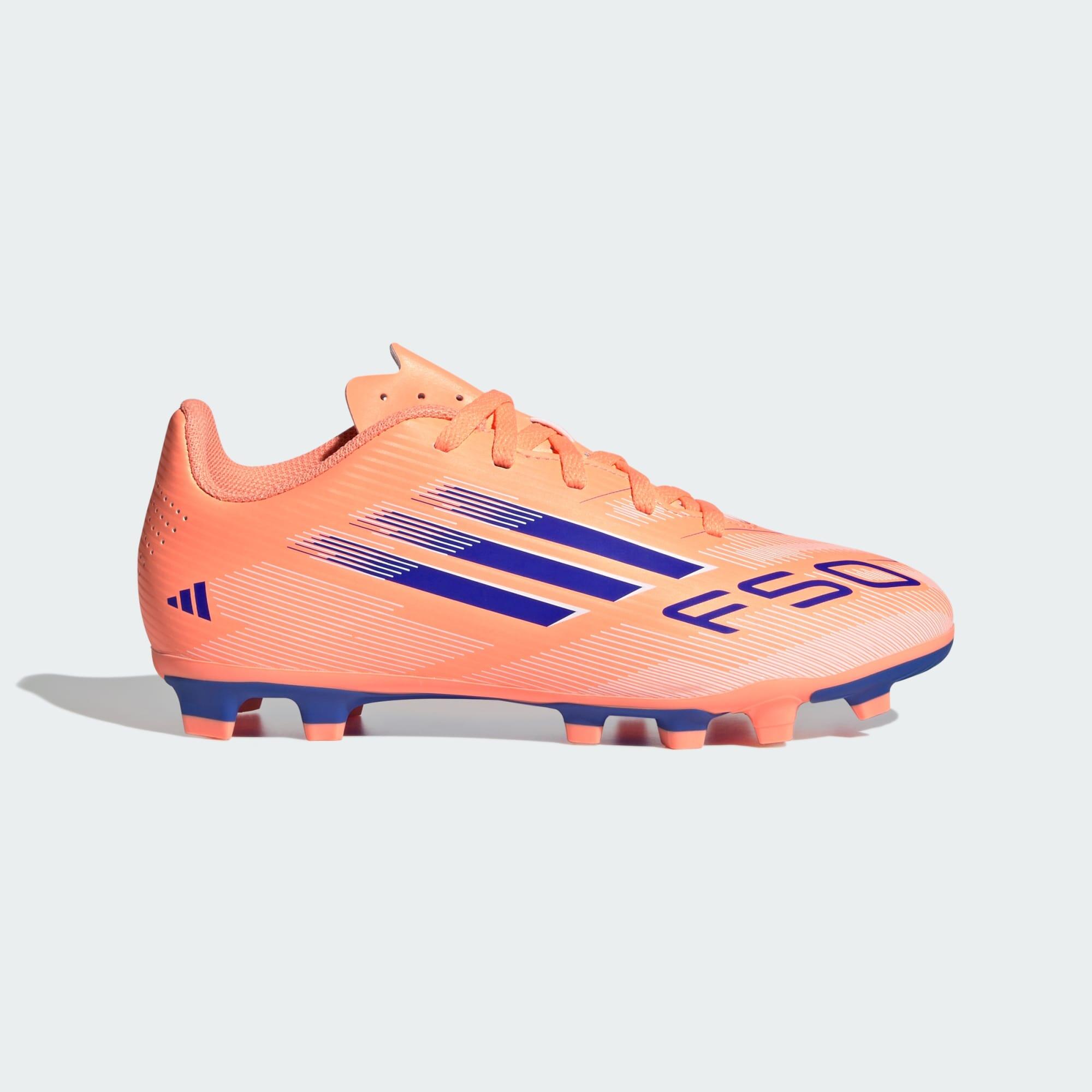Adidas - Chaussure F50 Club Terrain Souple/multi-surfaces Enfants - Chaussures De Football - Blanc|bleu|orange - Decathlon