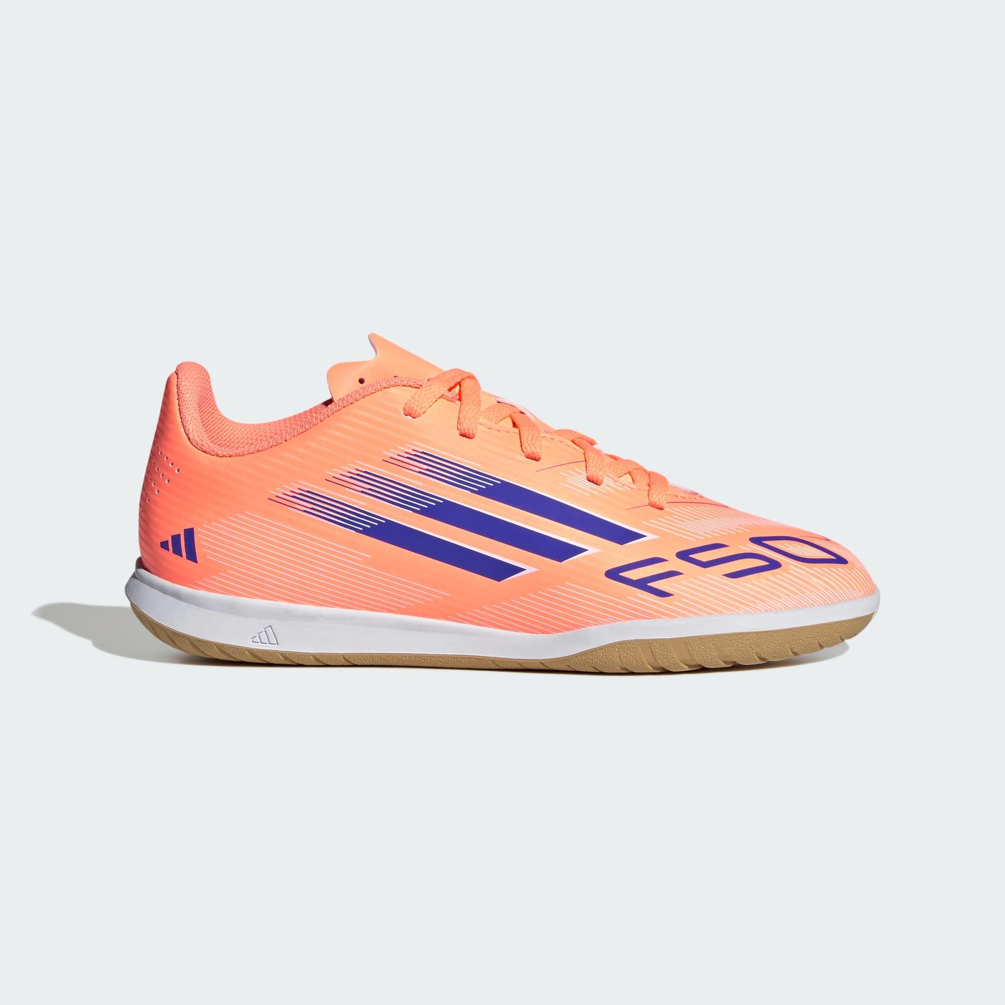 Adidas - Chaussure F50 Club Indoor Enfants - Chaussures De Futsal - Blanc|bleu|orange - Decathlon