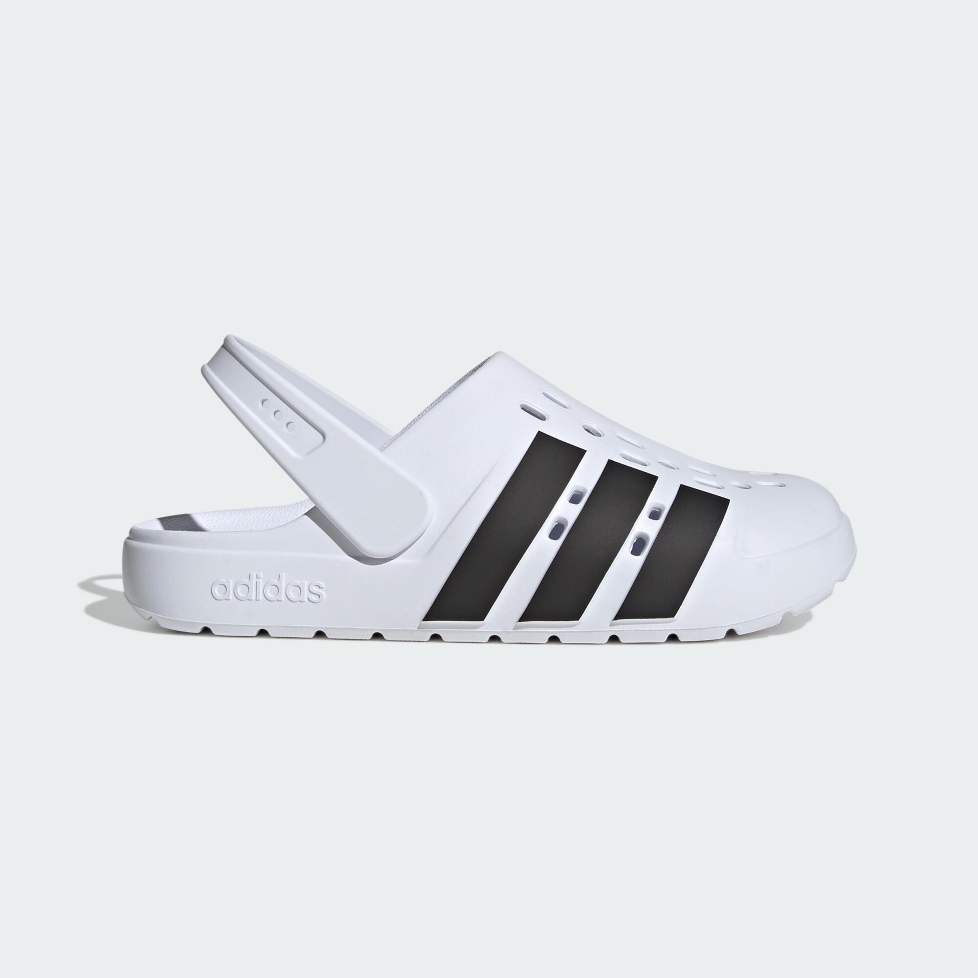 Adidas - Sabot Adilette 2.0 - Tongs Piscine - Blanc|noir - 47 - Decathlon