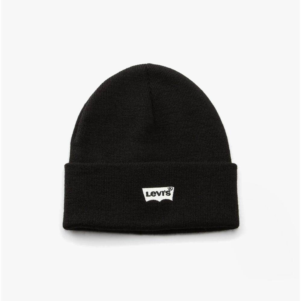 Mens Outdoors Beanie Batwing Embroidered Slouchy Beanie
