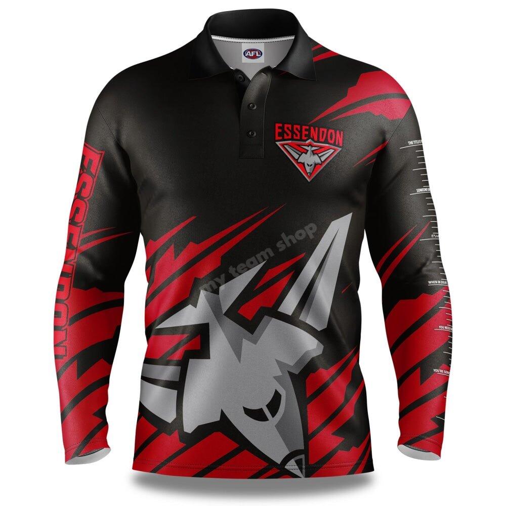 ESSENDON BOMBERS AFL "IGNITION" FISHING SHIRT