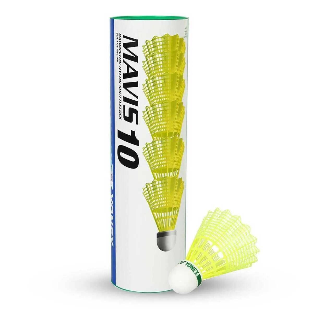 Yonex Mavis 10 Nylon Shuttlecocks (Green/Yellow)