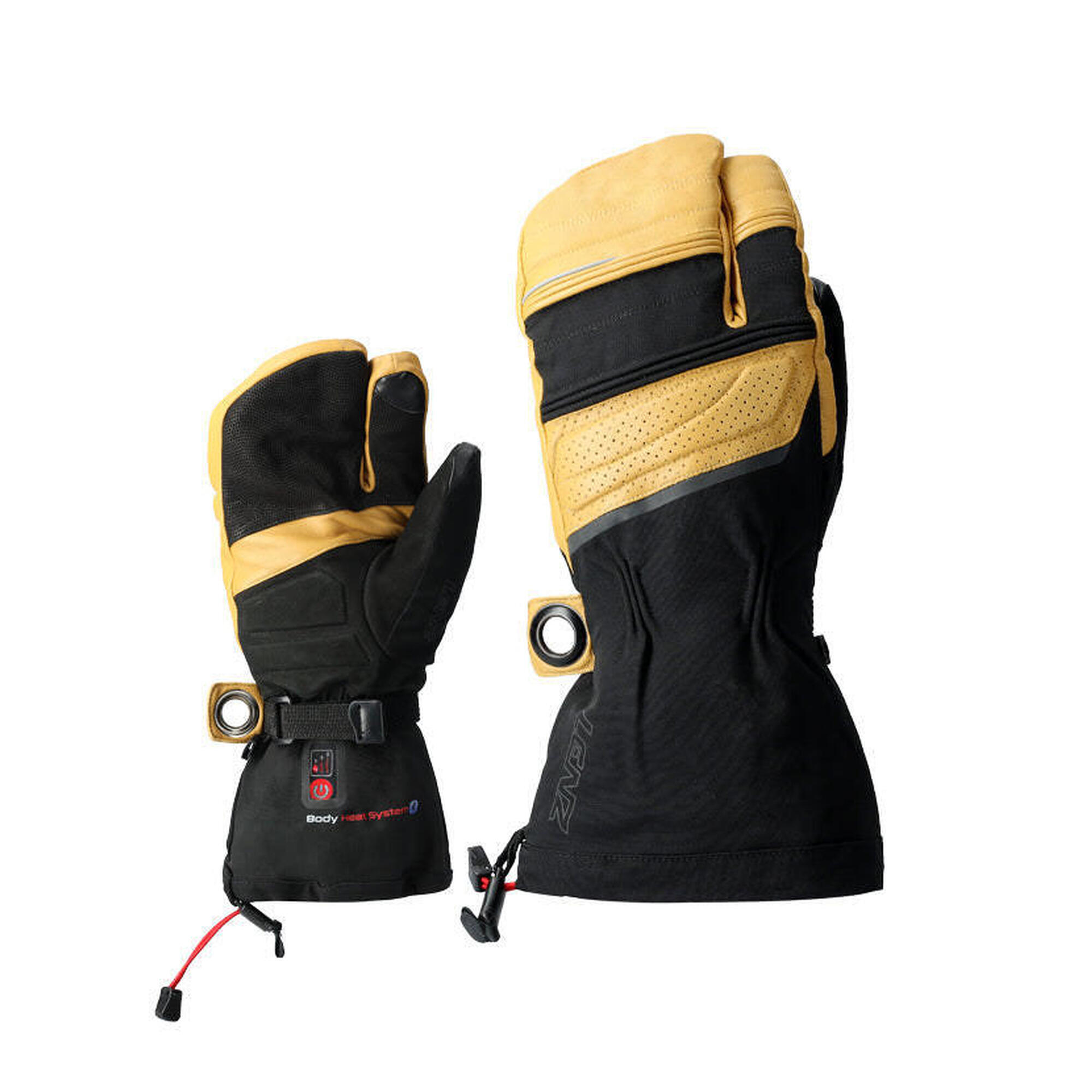 Lenz - Lenz Heat Glove 8.0 Finger Cap Lobster Gant De Ski Chauffant - Mitaines - Jaune|marron - 40 M - Decathlon