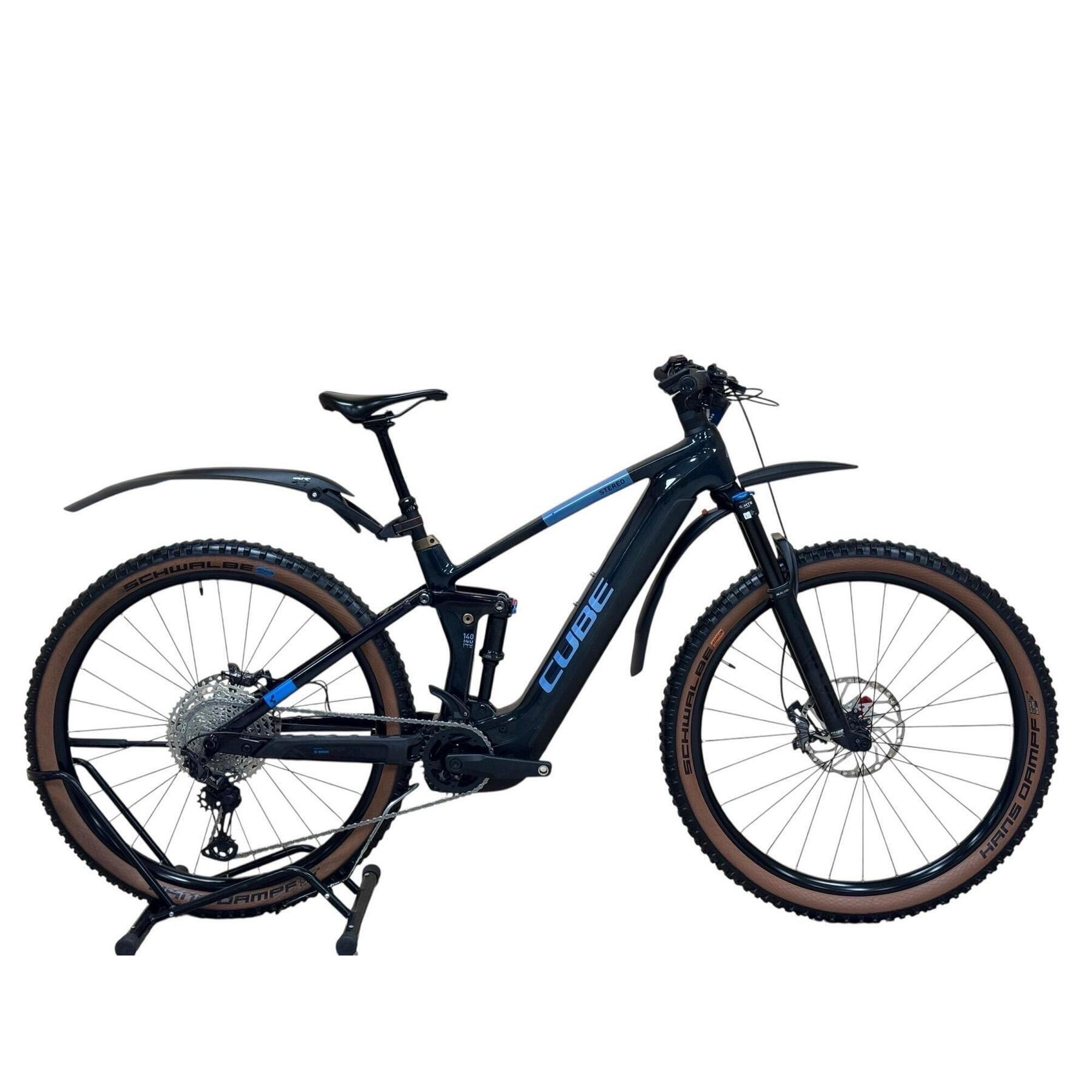 Cube - Reconditionné - Vtt Électrique Cube Stereo Hybrid 140 Hpc Slx 750 - Comme Neuf - Vélo Tout Terrain - Bleu|noir - Moyen - Decathlon