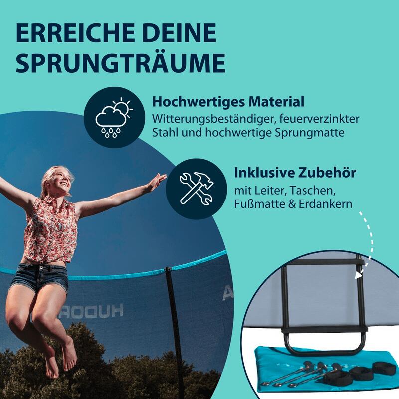Trampoline complet Hudora Fantastic 300V 4/7