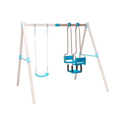 Balançoire Hudora GONDEL module supplémentaire acier galvanisé bleu/gris