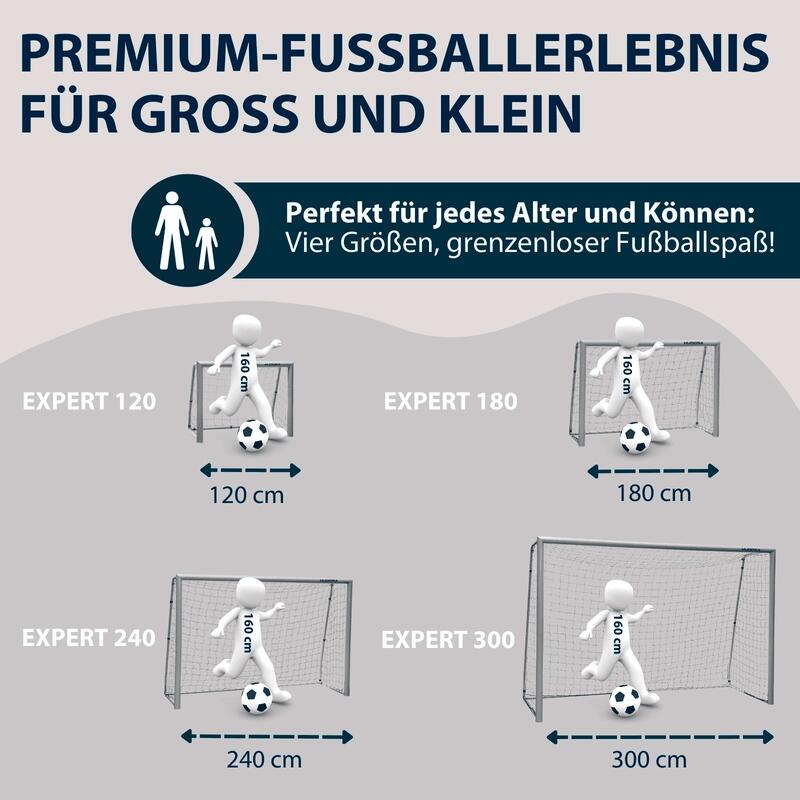 Hudora Voetbalgoal Expert 120 cm - Robuust en Weerbestendig 3/7