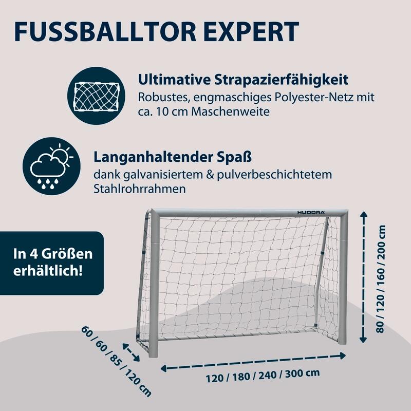 Hudora Voetbalgoal Expert 120 cm - Robuust en Weerbestendig 2/7