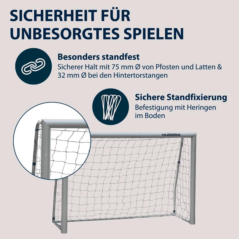 Hudora Voetbalgoal Expert 120 cm - Robuust en Weerbestendig 4/7