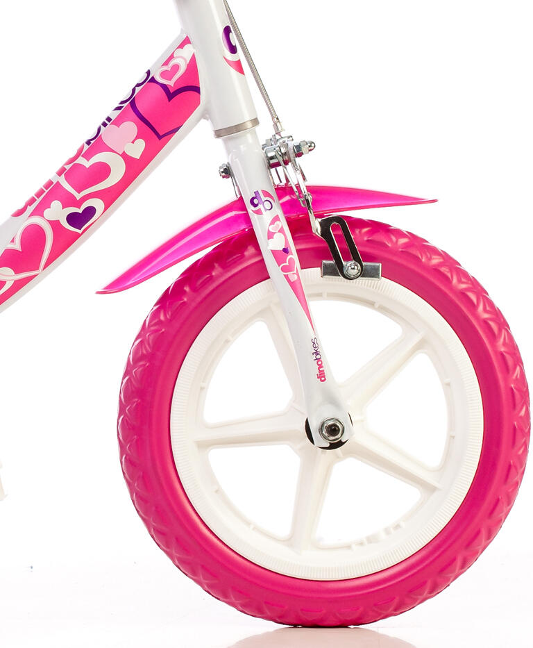 Bicicleta Niños 12 Pulgadas Hearts blanco 3 años 4/5