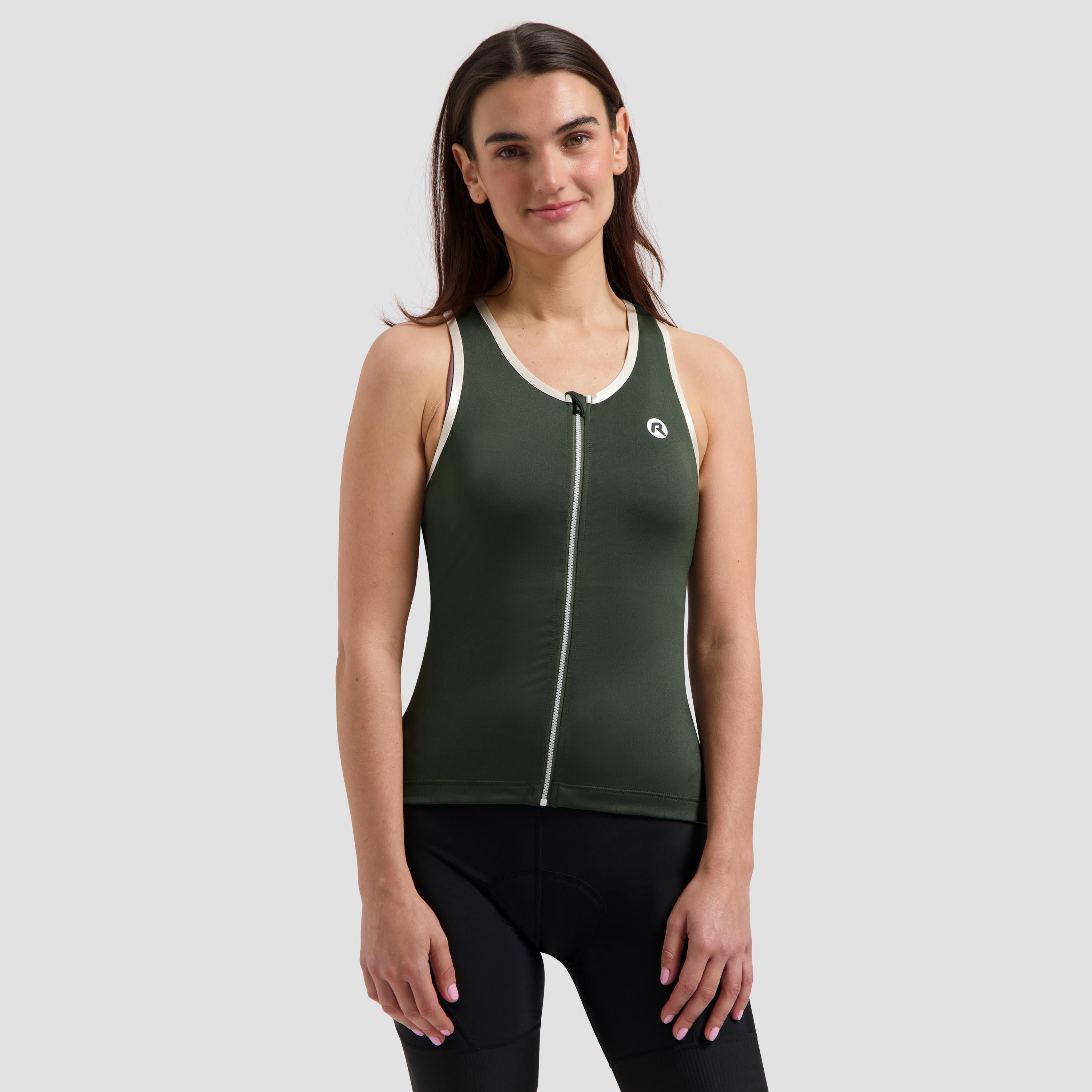 Rogelli - Debardeur Velo Femme - Abbey - Maillot Manches Courtes - Vert - 36 Xs - Decathlon