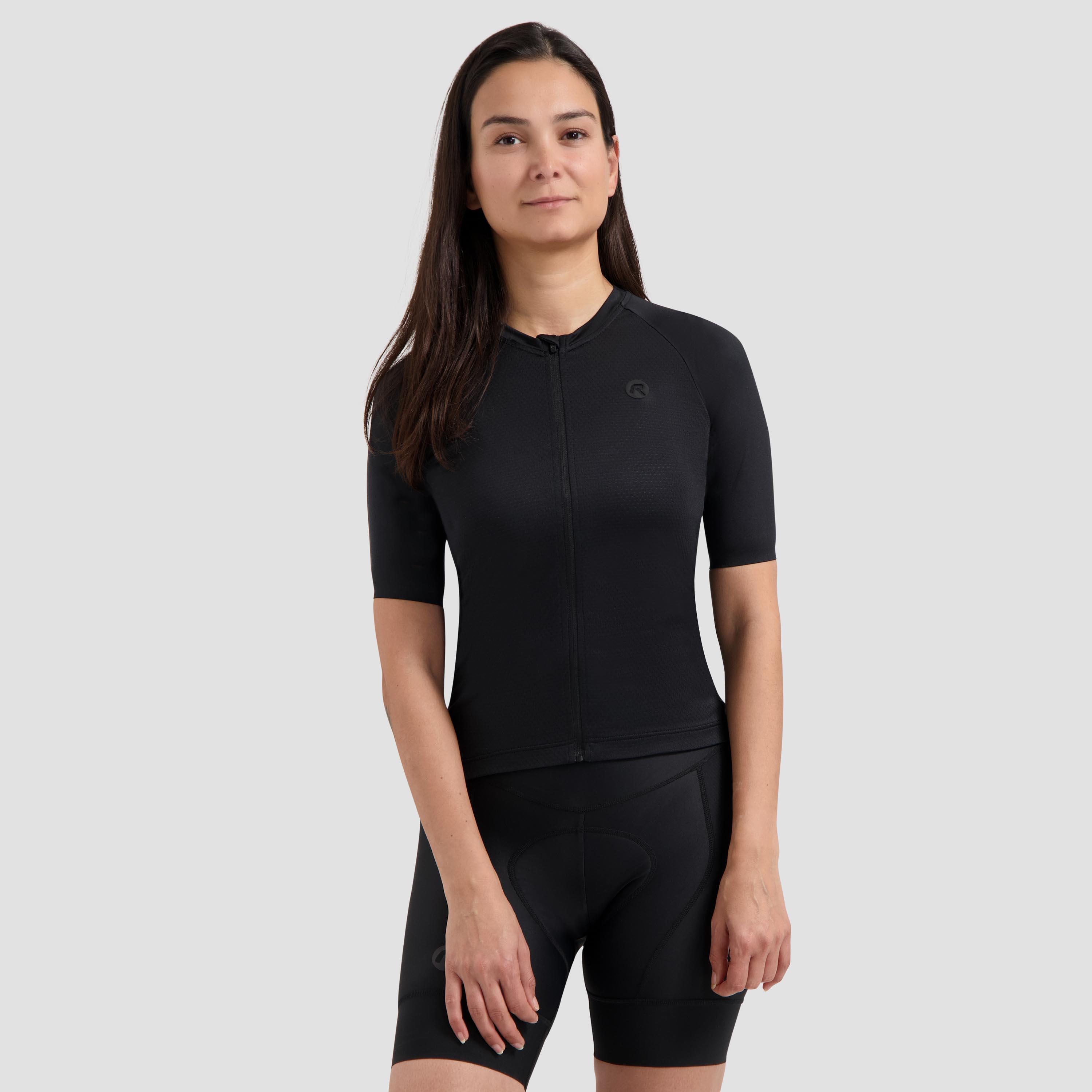 Rogelli - Maillot Vélo Route Manches Courtes Femme Essential Ii - Maillot Manches Courtes - Noir - 40 M - Decathlon