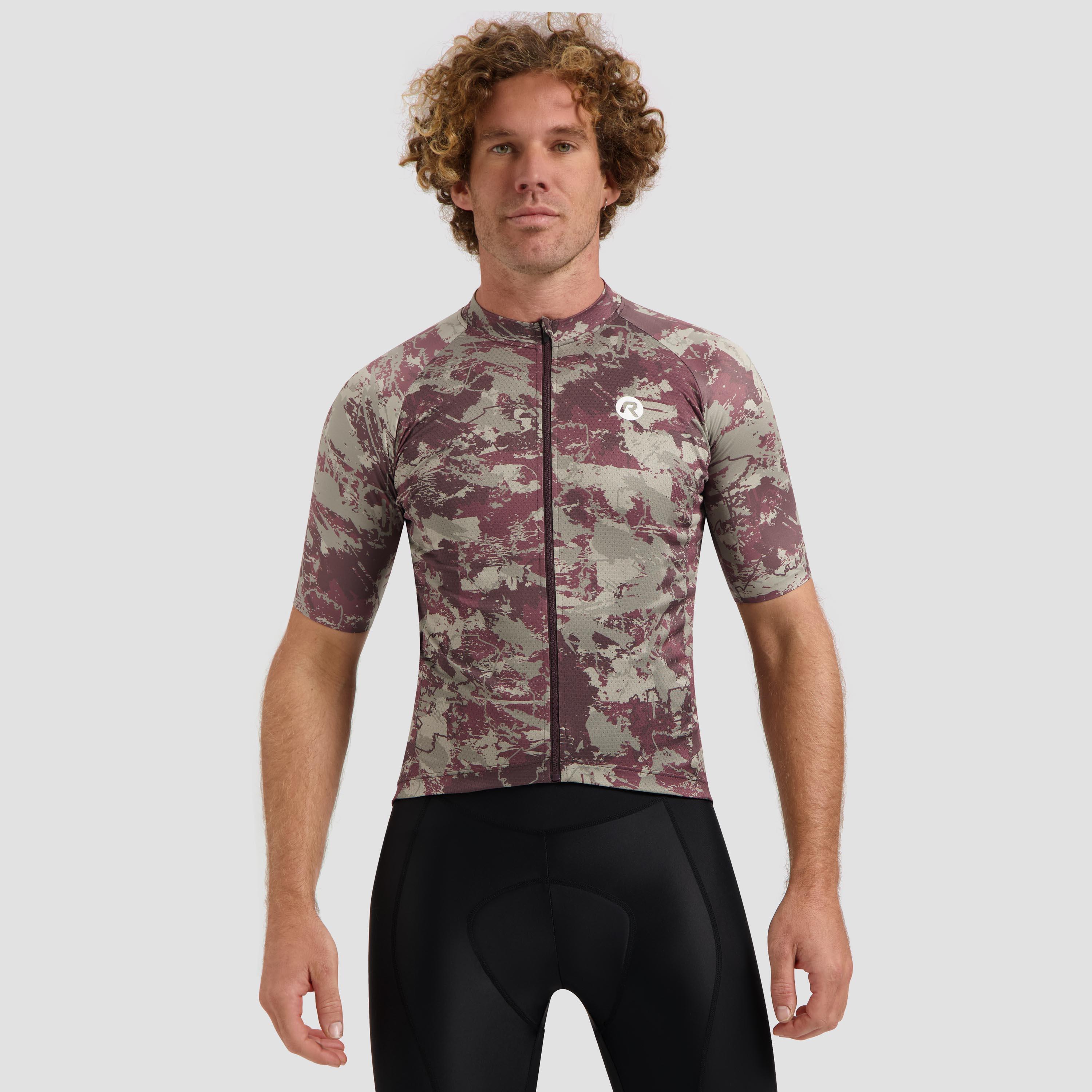 Rogelli - Maillot Vélo Route Manches Courtes Homme Essential Graphic Ii - Maillot Manches Courtes - Beige|rouge - 42 M/l - Decathlon
