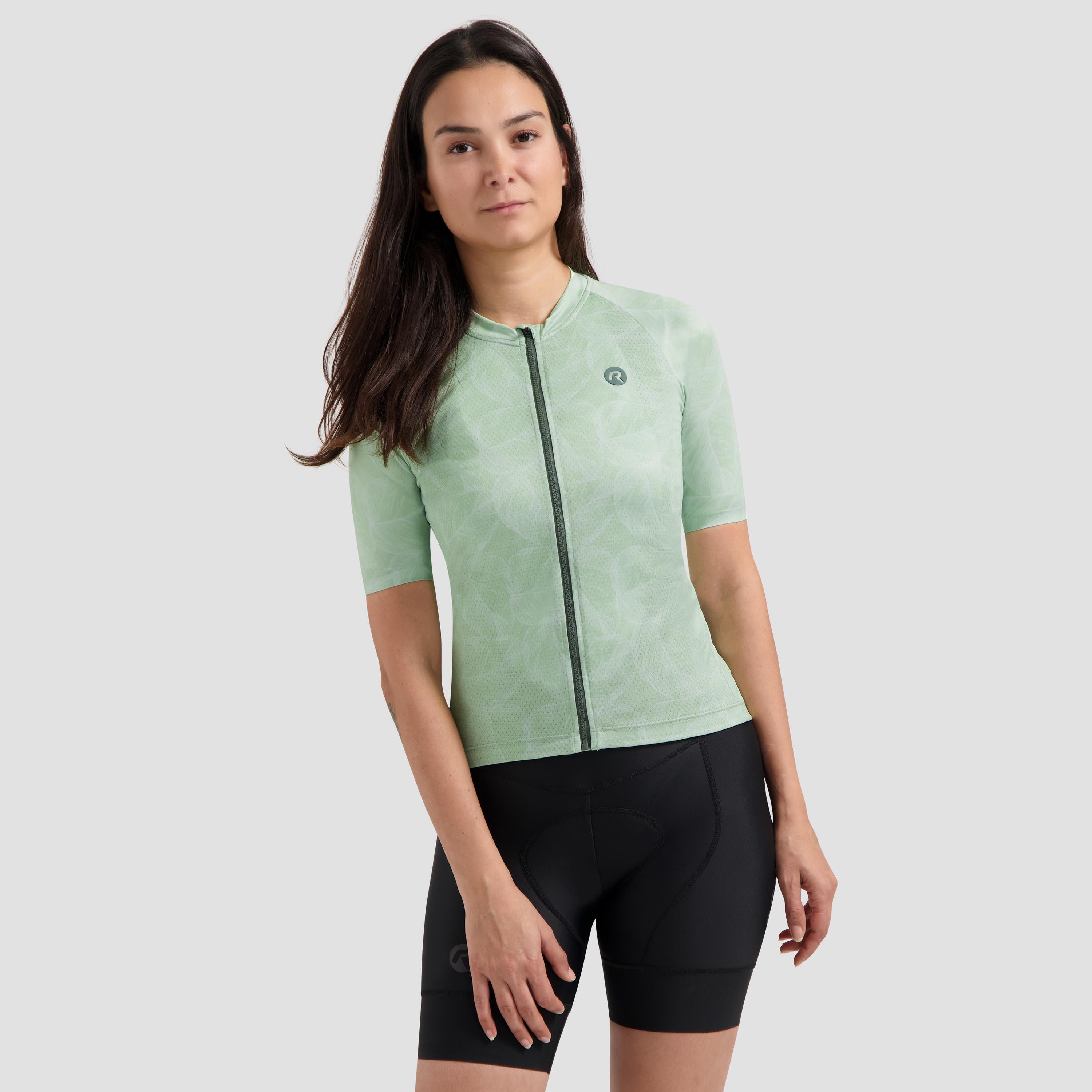 Rogelli - Maillot Manches Courtes Velo Femme Essential Graphic Ii - Maillot Manches Courtes - Vert - 40 M - Decathlon