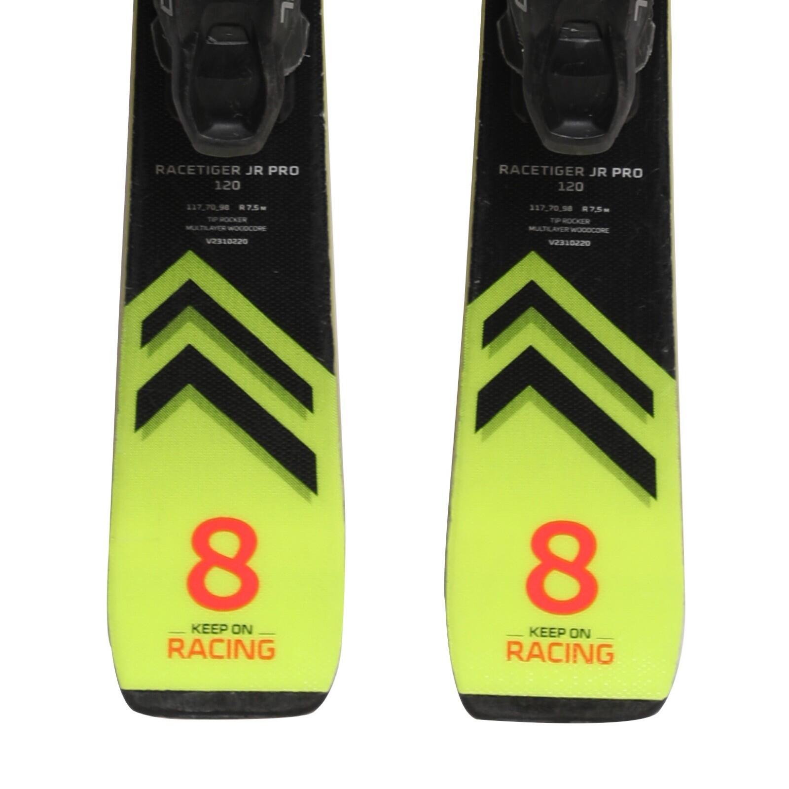 RECONDITIONNE - Ski Junior Volkl Racetiger Jr Pro Sl + Fixations - CORRECT 4/5