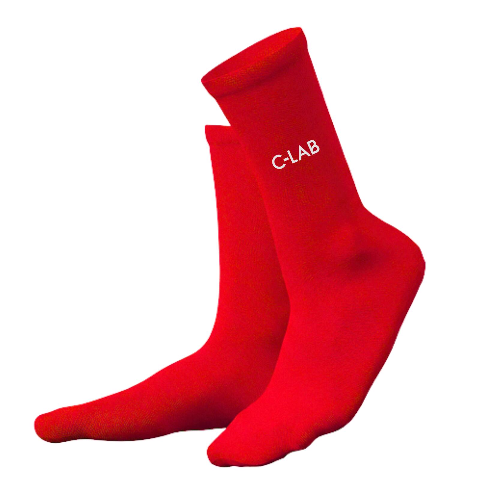 Calze da ciclismo/running traspiranti – Rosso 3/4