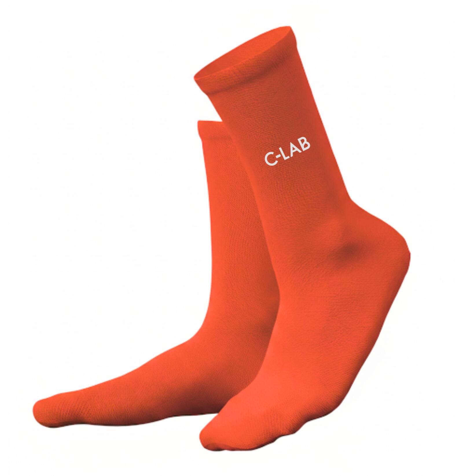 Calze da ciclismo/running traspiranti – Arancione 3/4