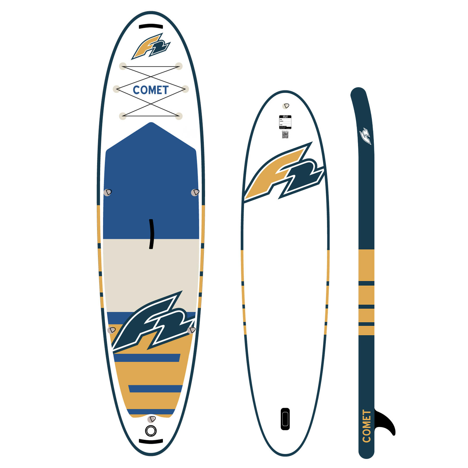 F2 Set Stand Up Paddle Board Comet Weiss 11,6 + Kajak Zubehör Paket 2/7