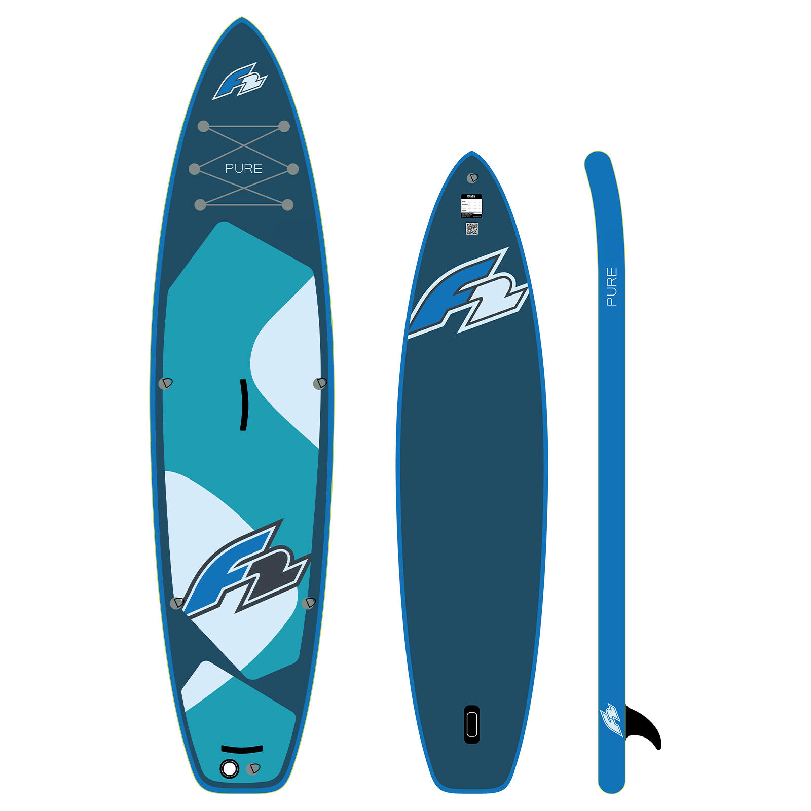 F2 Set Stand Up Paddle Board Pure Oceangreen 11,6 + Kajak Zubehör Paket 2/7
