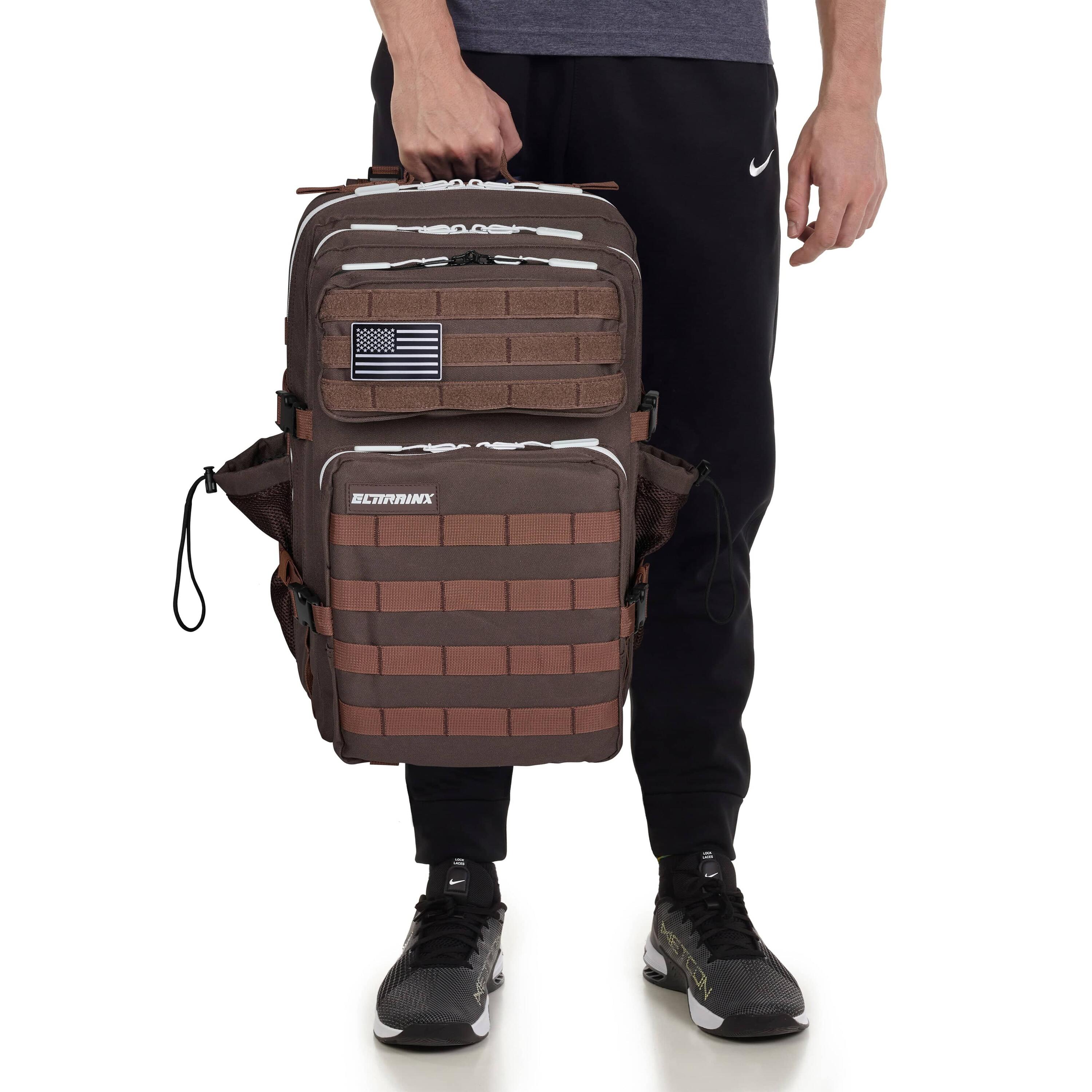 Mochila Elitex V1 Coffee 45L Cabine Treino Impermeável 7/7