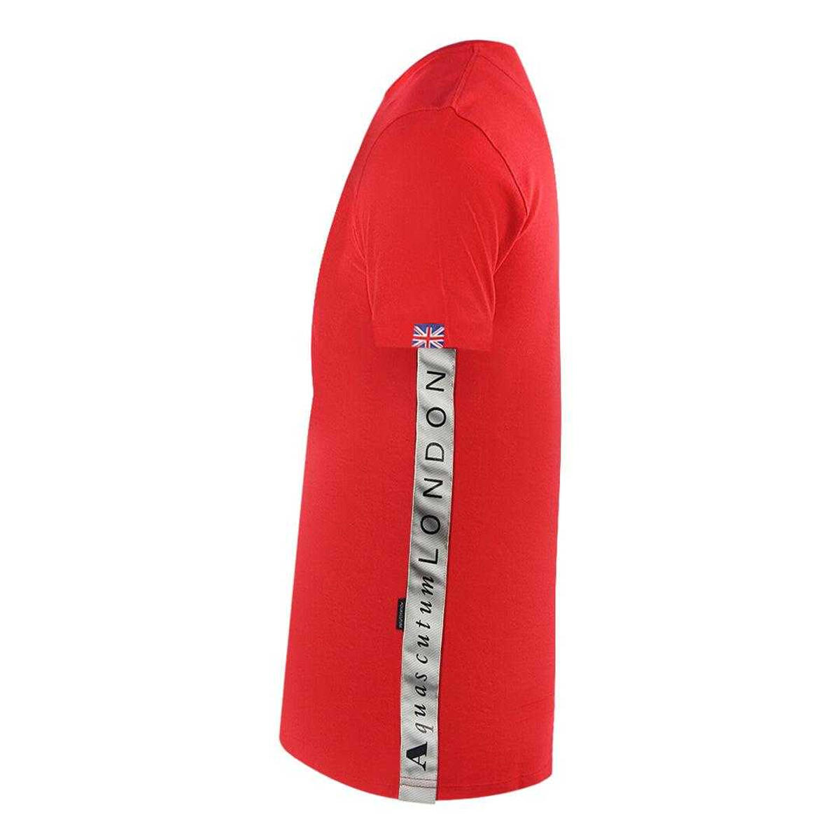 Mens London 1851 Logo Taped TShirt (Red) 3/3
