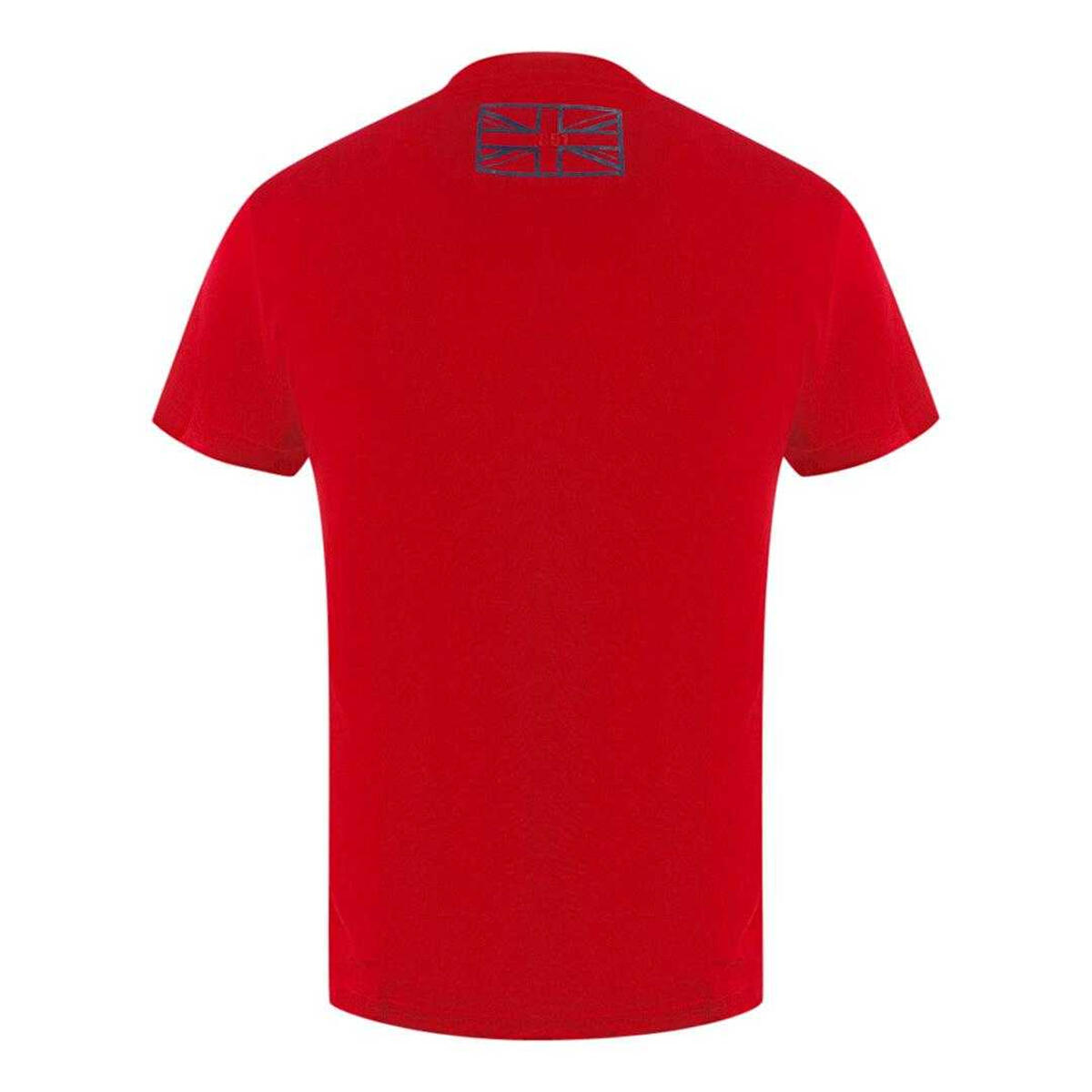 Mens London 1851 Logo Taped TShirt (Red) 2/3