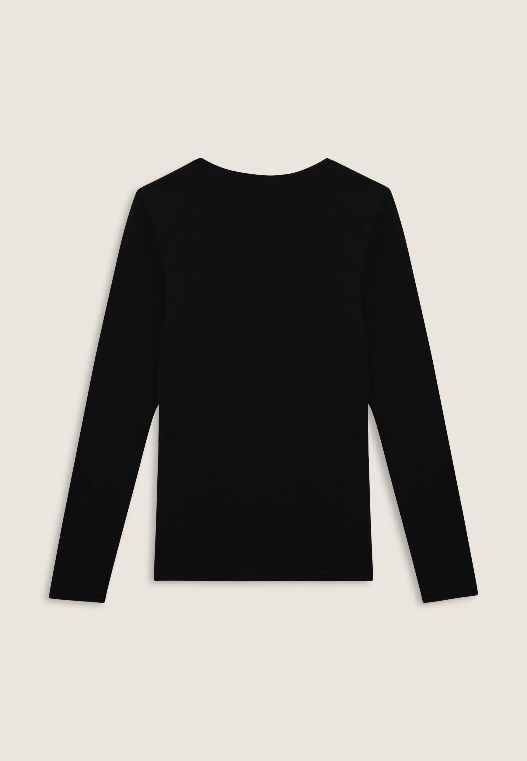 Camiseta para mujer de manga larga con bajo redondeado 2/3