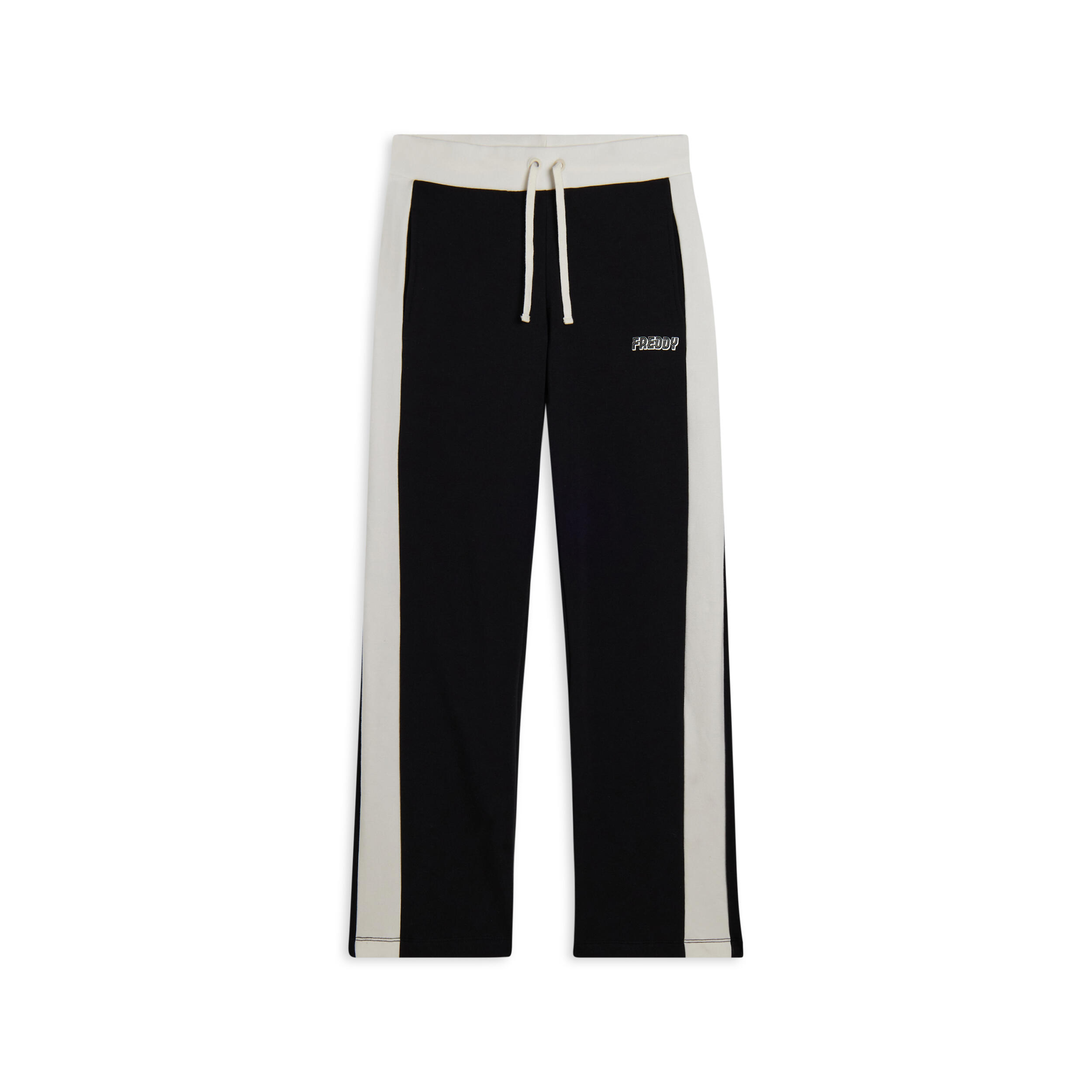 Freddy - Pantalon Noir Avec Bandes Latérales Blanches - Pantalons - Blanc|noir - Decathlon