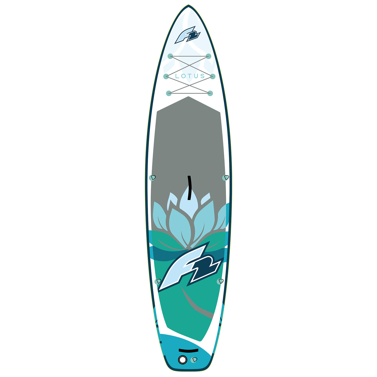 F2  SUP Stand Up Paddle Board Lotus Damen - Board only 323cm 10,6 Blau 2/6
