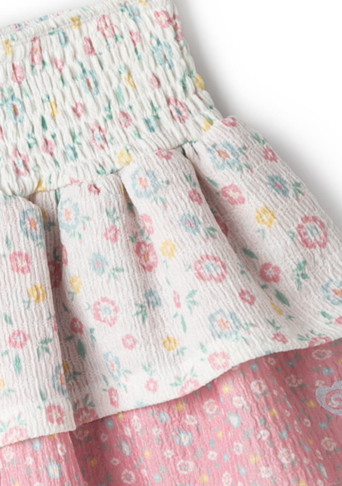 Falda Volantes Flores Patchwork 2/5