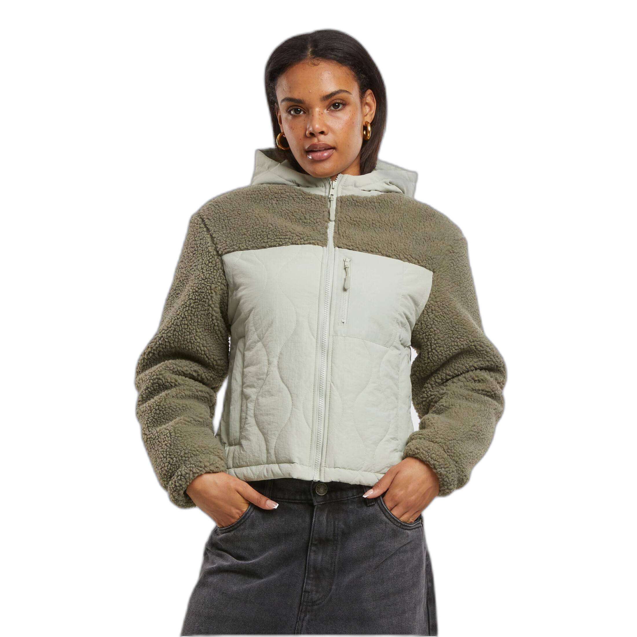 Urban Classics - Polaire Nylon Femme Urban Classics Sherpa Crinkle - Polaire - Vert - Decathlon