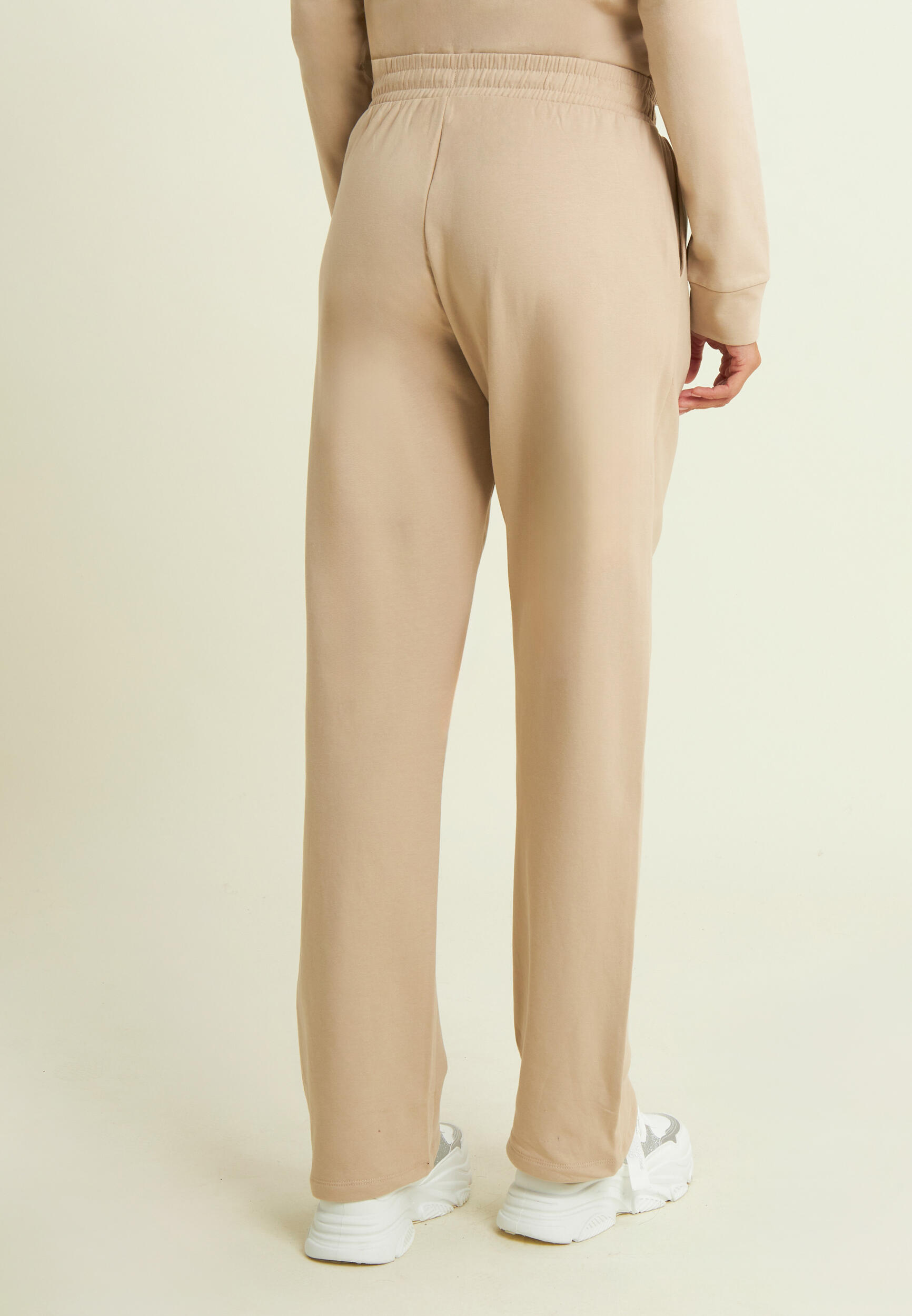 Pantalon classique avec jambe droite et cordon de serrage 3/4