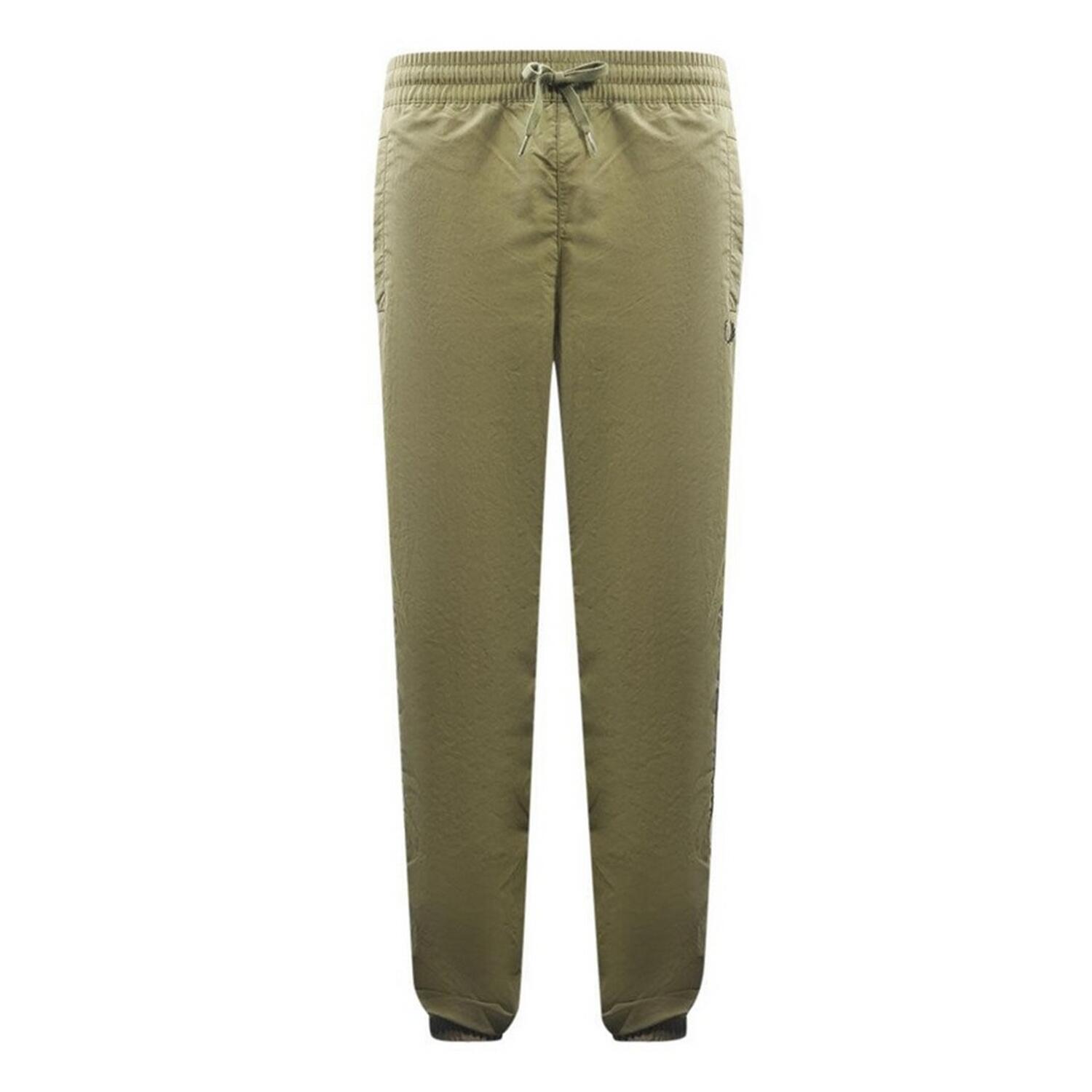 Mens Tonal Tape Jogging Bottoms (Military Green) FRED PERRY