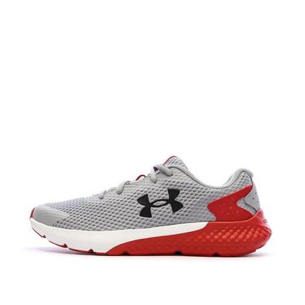 Chaussures de Running Grises/Rouges Garçon Under Armour Charged Rogue 3