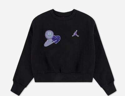 Felpa ragazza jordan blue jeans & blind - nero