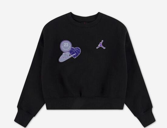 Felpa ragazza jordan blue jeans & blind - nero
