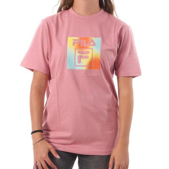 Camiseta Fila Rosa para Mujer con Estampado Plastisol Suave