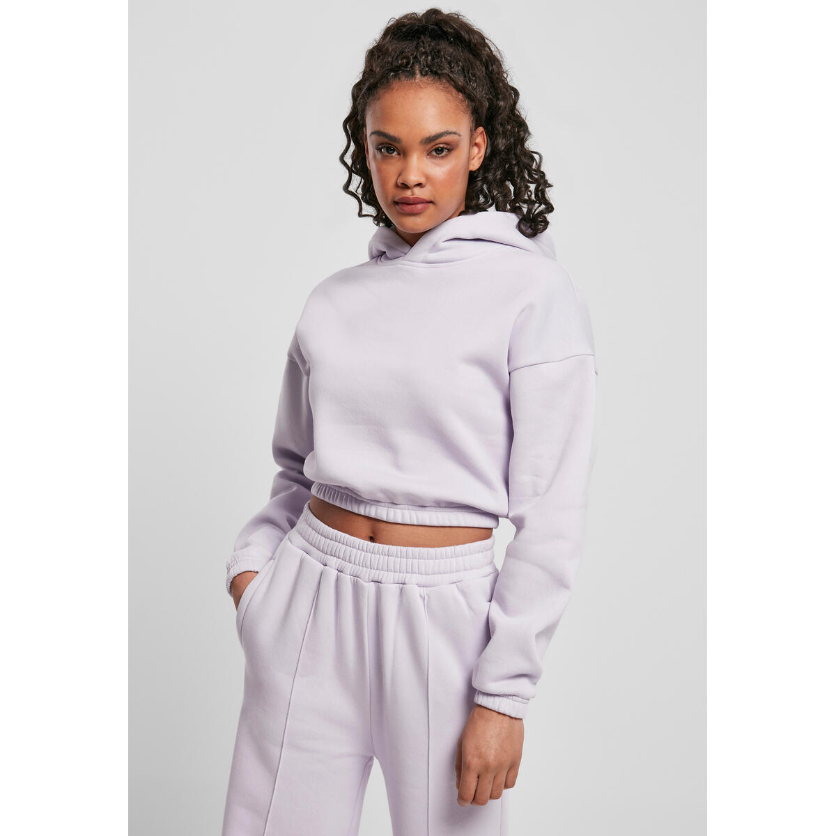 Urban Classics - Sweatshirt À Capuche Femme Urban Classics Court Oversized-grandes Tailles - Sweat-shirt - Violet - Decathlon