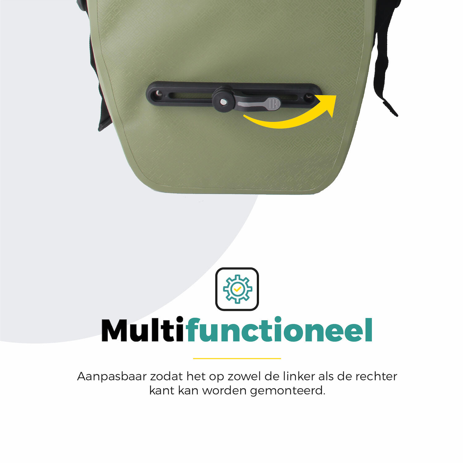 Voltano Enkele Fietstas Set E-bike - Olijf Groen - 46 Liter 4/7