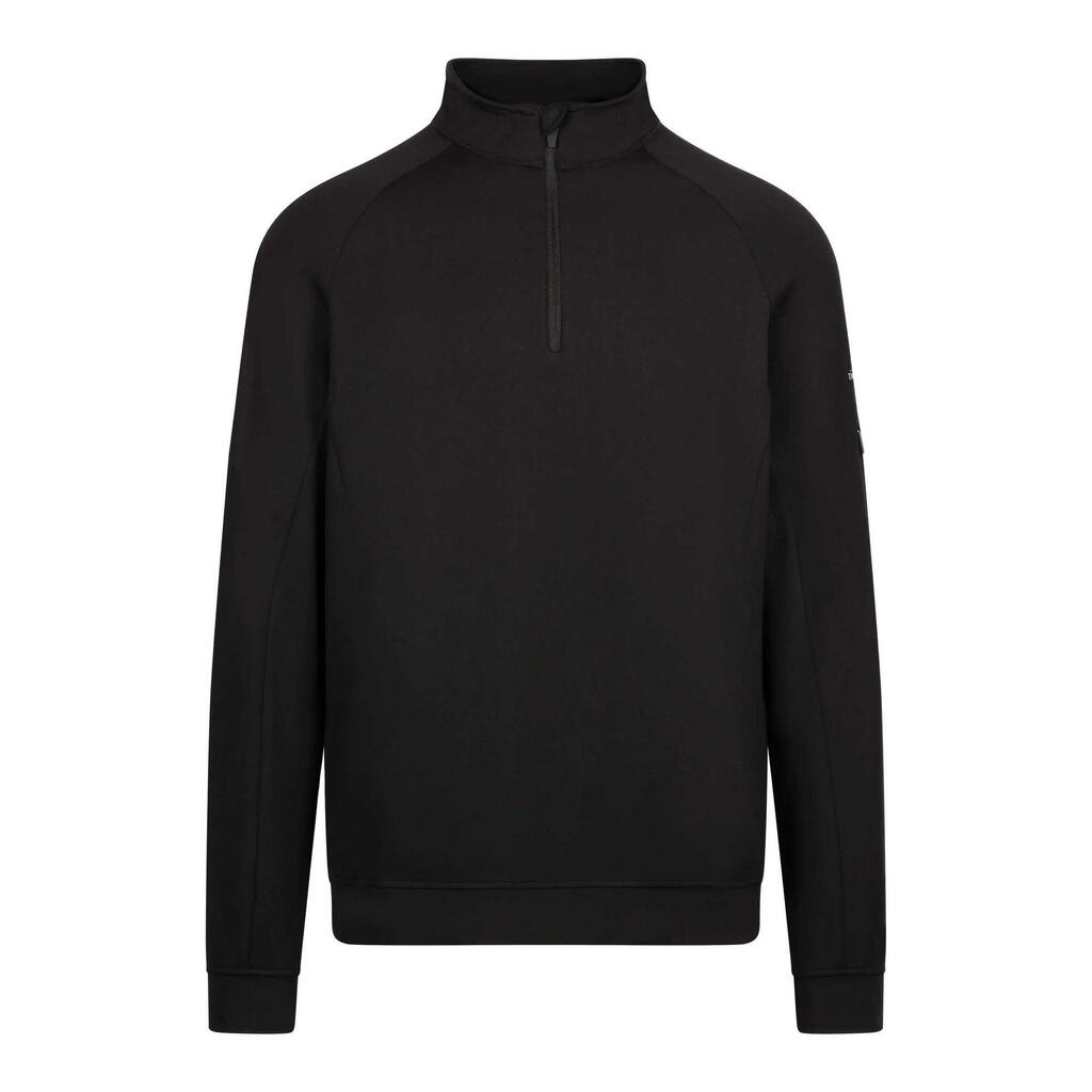 Mens Zakery Half Zip Sweatshirt (Black)