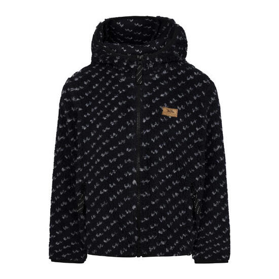 Felpa Con Cappuccio E Zip Intera Bambini Trespass Frax Nero