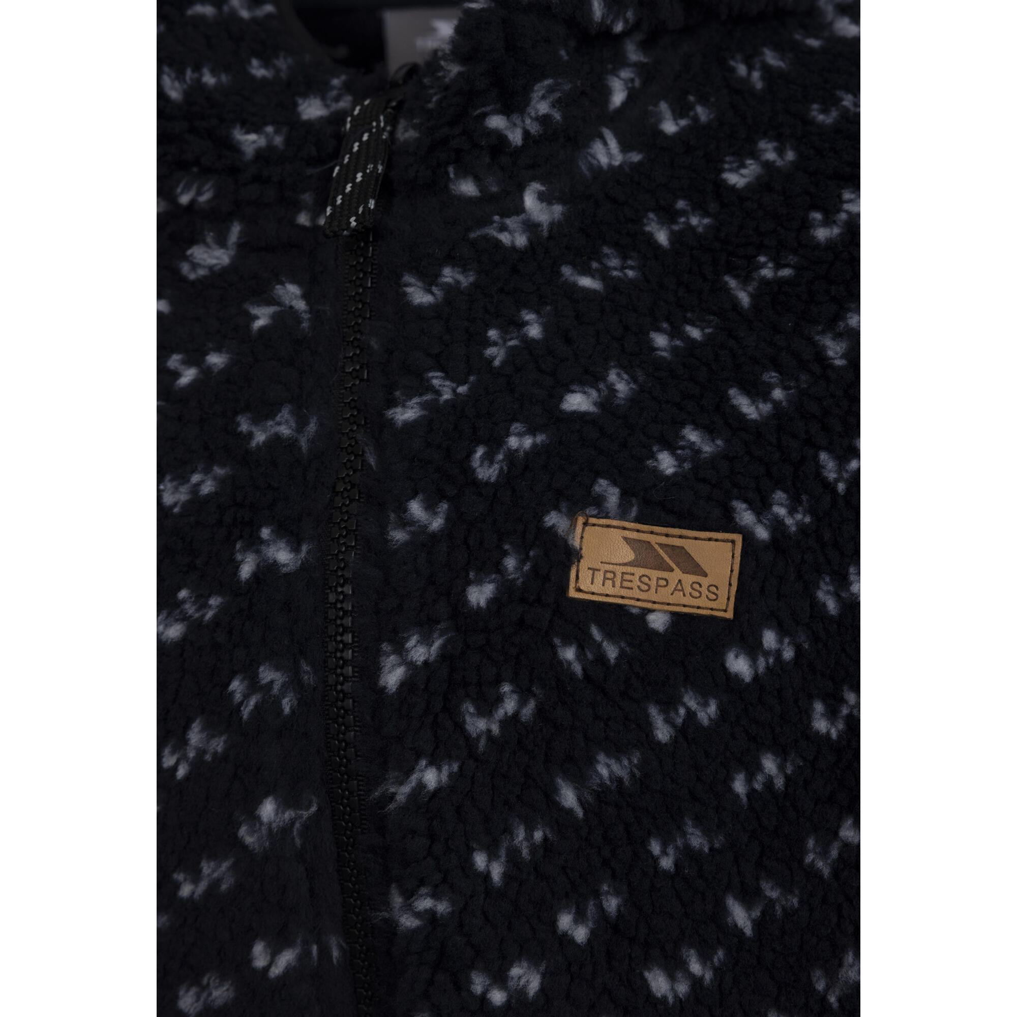 Felpa Con Cappuccio E Zip Intera Bambini Trespass Frax Nero 4/5