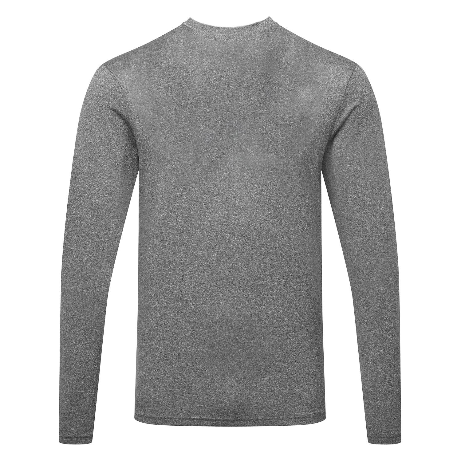 Maglietta Sportiva A Maniche Lunghe Uomo TriDri Nero Melange 2/2