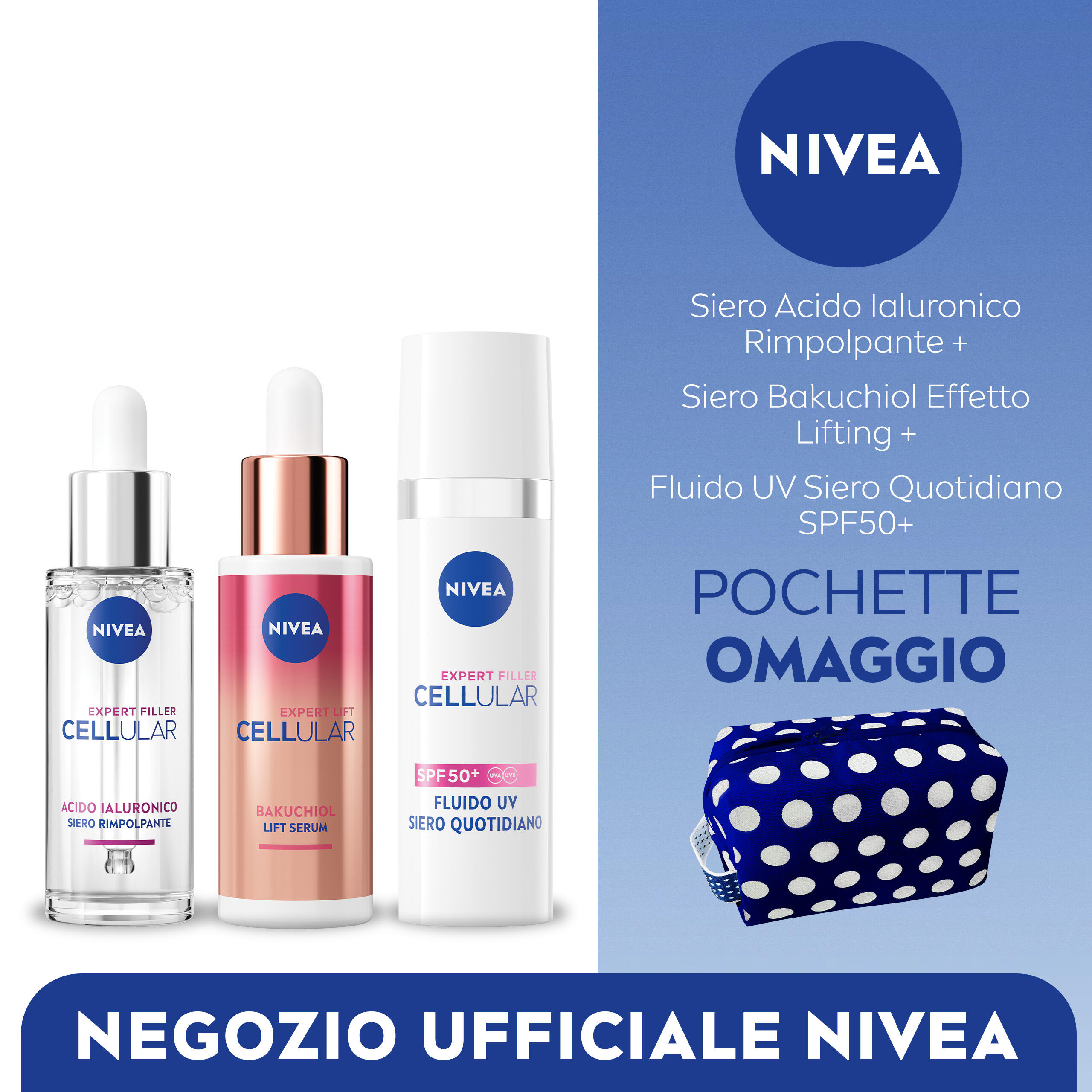 NIVEA NIVEA Cellular Expert Skincare Kit with Hyaluronic Acid and Bakuchiol Serums