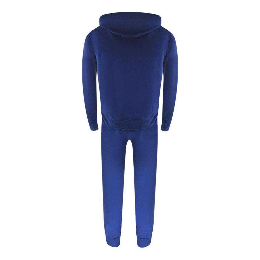 Mens Full Zip Tracksuit Set (Blue) 2/4