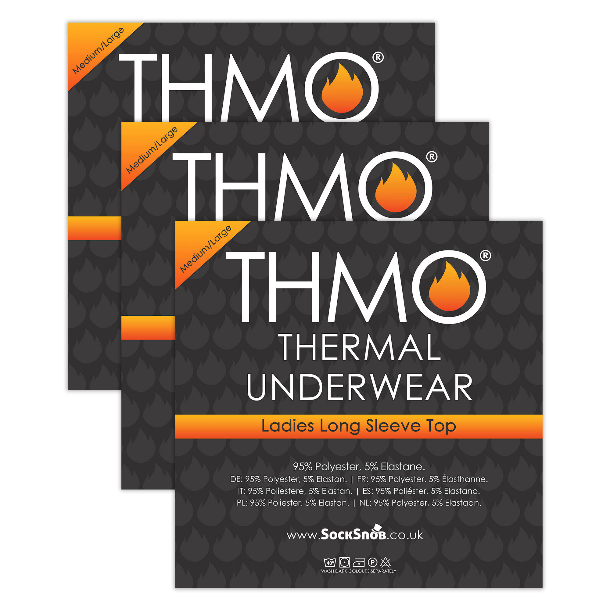 THMO - Lot de 3 hauts thermiques à manches longues pour femme pour l'hiver 2/5