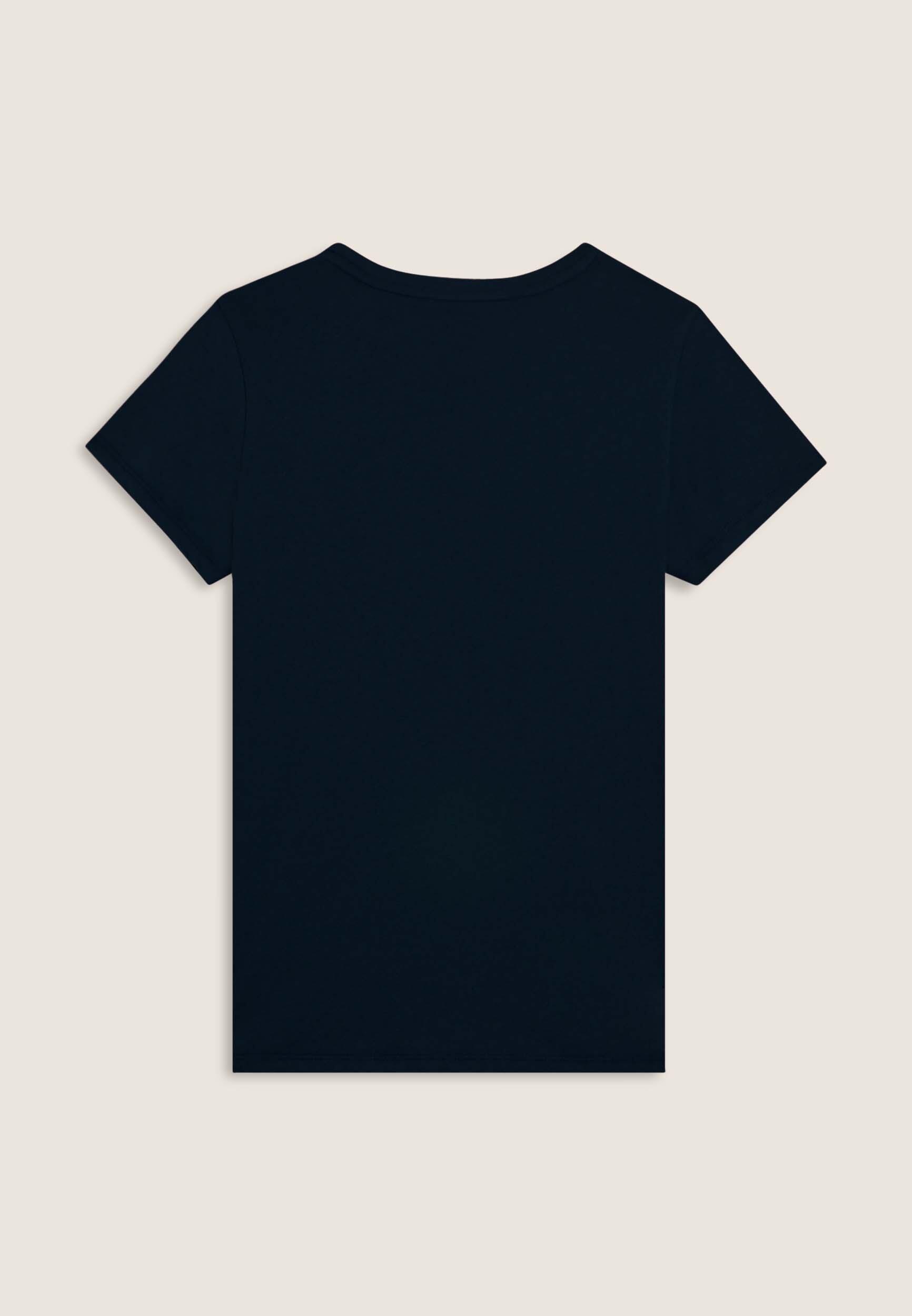 T-shirt da donna con strass e banda logata sulle spalle 2/3